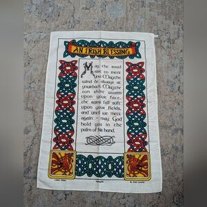 Irish Blessing Tapestry with Celtic Design